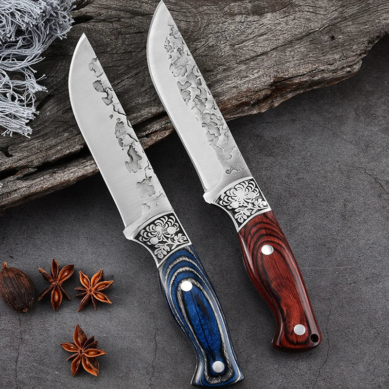 NNEOBA Forged Cleaver Kitchen Chef Knife -  With Cover (2pcs) 5