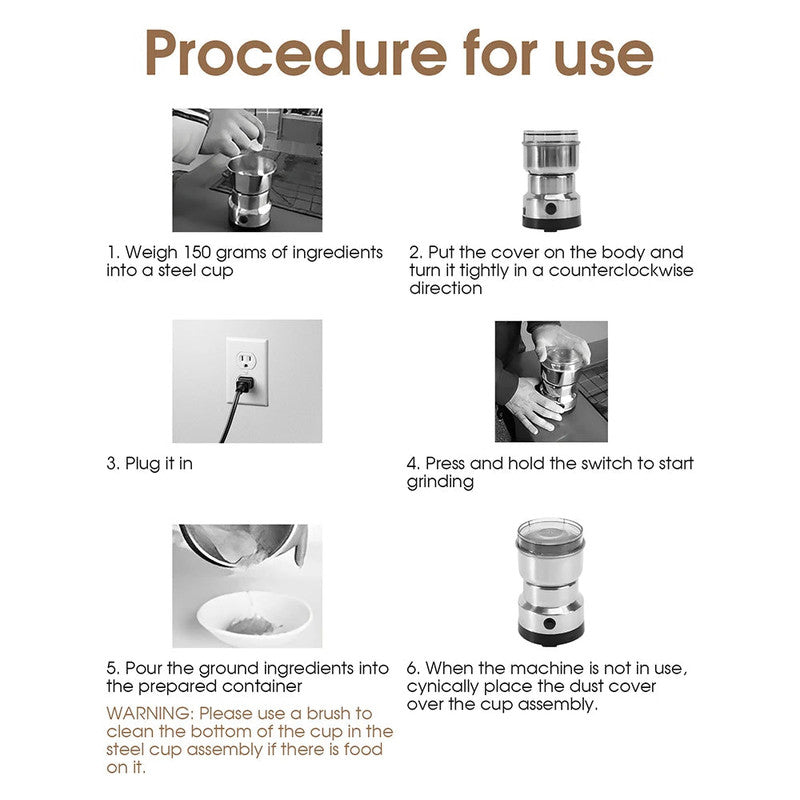 Multipurpose Electric Coffee Bean Grinder 7