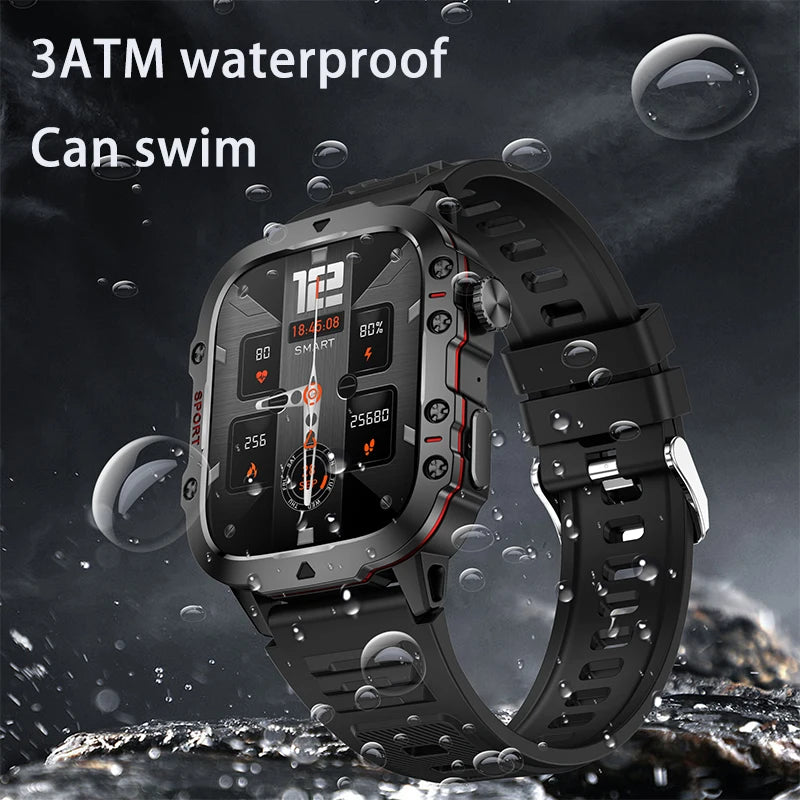 NNEOBA Rugged Military GPS Smart Watch - AMOLED 1.96 HD Display 5