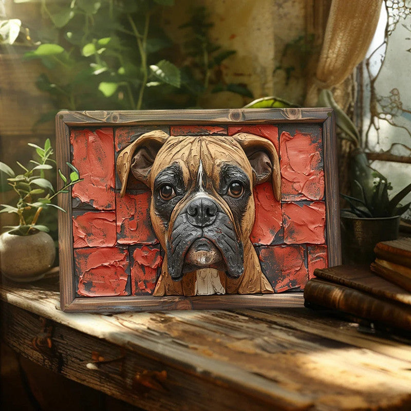 NNEOBA Boxer Dog Aluminum Wall Art - 12x16in Decorative Print 4