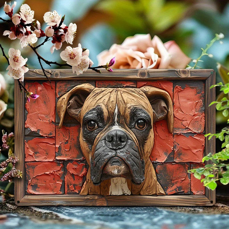 NNEOBA Boxer Dog Aluminum Wall Art - 12x16in Decorative Print 5