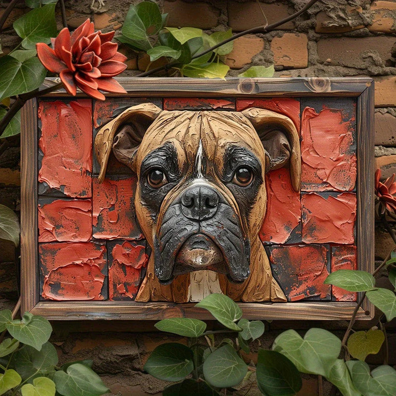 NNEOBA Boxer Dog Aluminum Wall Art - 12x16in Decorative Print 6