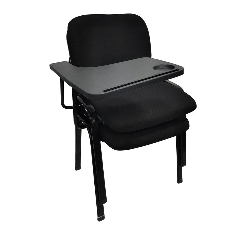 NNECN Lecture Chair with Table Top for Classroom Lecture Training Conference (Set of 6-Black) 8
