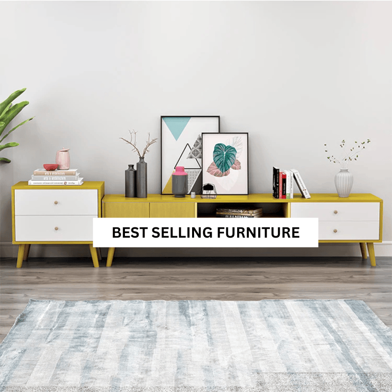 NNECN Modern TV Stand Side table & Coffee Table package for Living Room 4