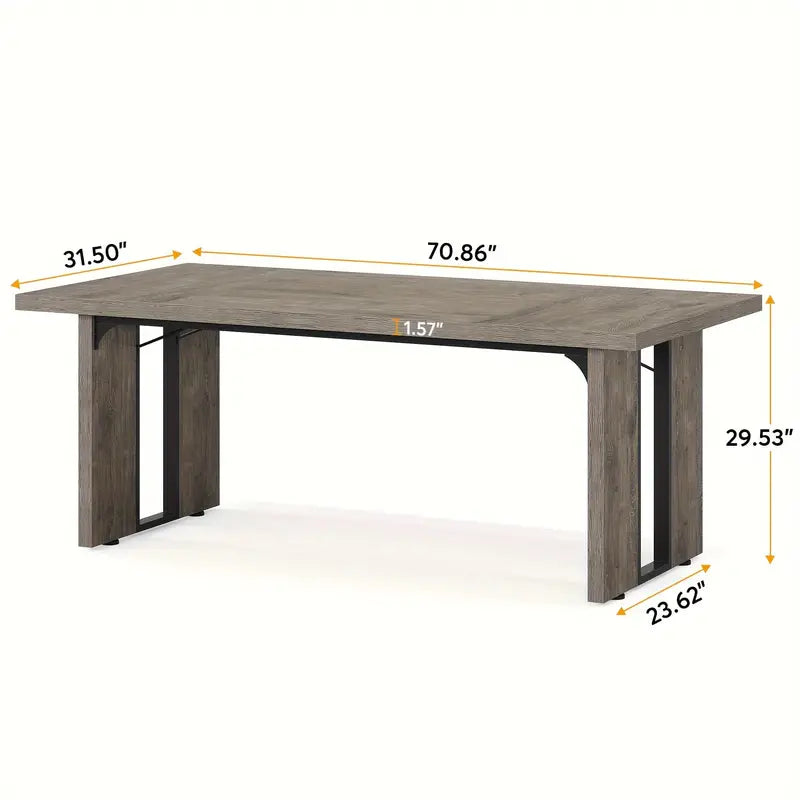 NNETMLT Rustic  Rectangular Dining Table 3