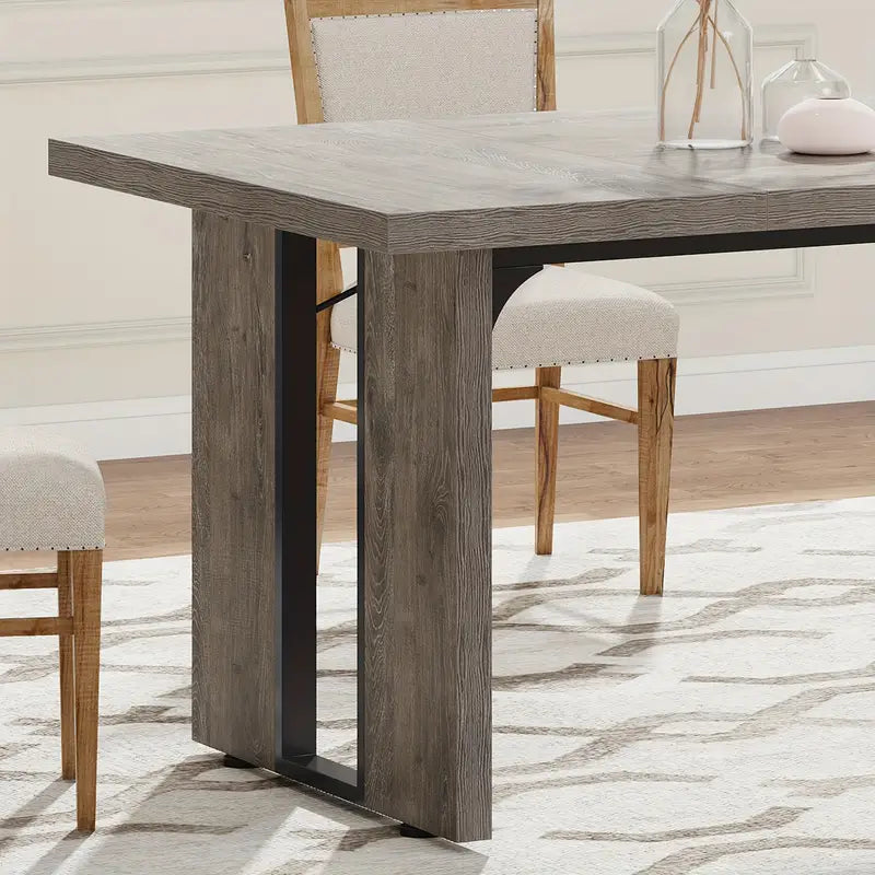 NNETMLT Rustic  Rectangular Dining Table 5