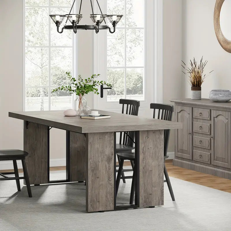NNETMLT Rustic  Rectangular Dining Table 6