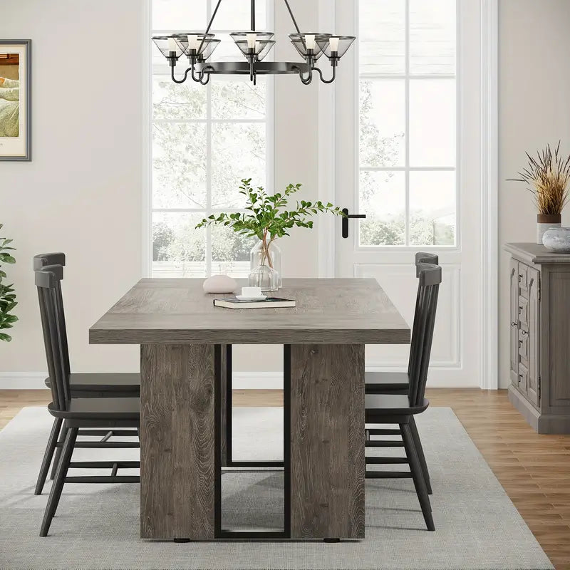 NNETMLT Rustic  Rectangular Dining Table 7