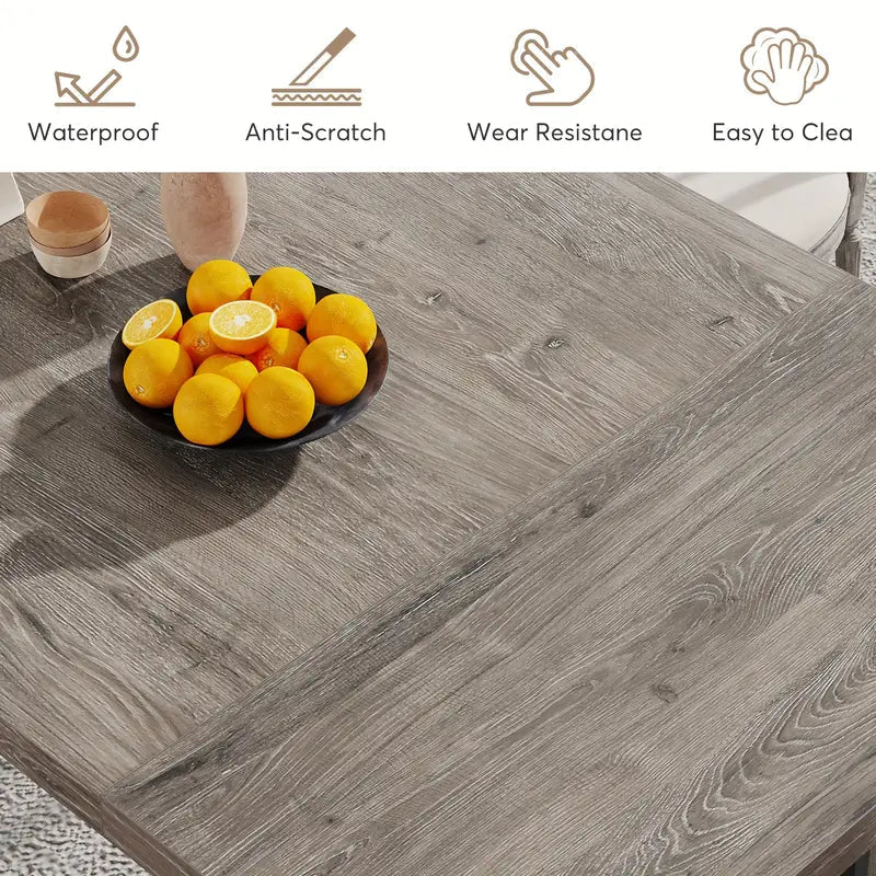 NNETMLT Rustic  Rectangular Dining Table 8