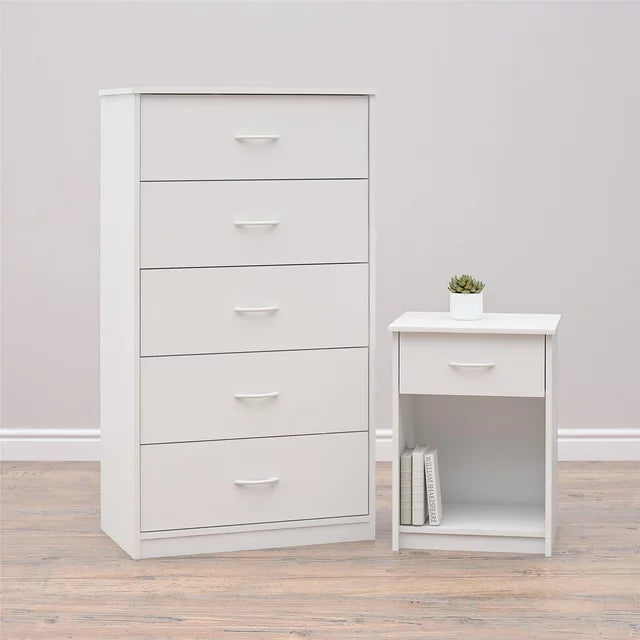 NNECN Classic Elegance: Five-Drawer Chest for Organized Living 3