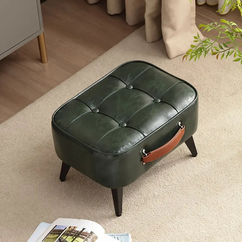 NNETM Super Soft Faux Leather Upholstered Seat - Green Black 8