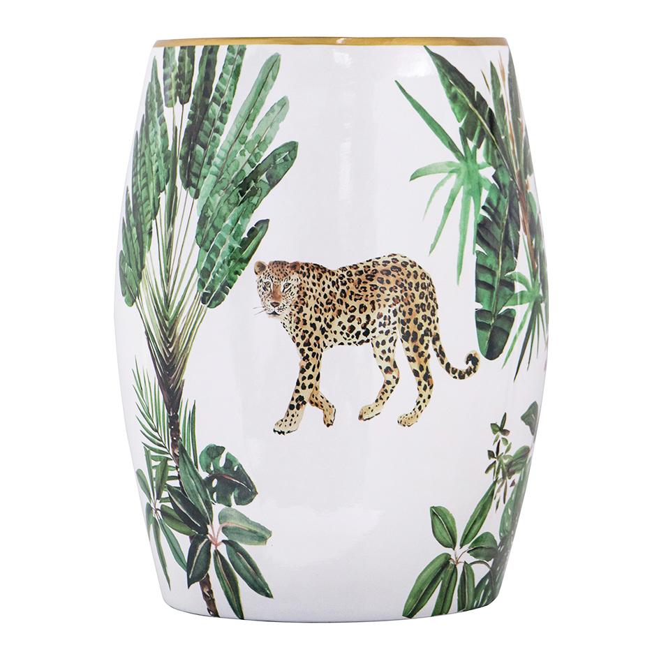 LEOPARD CERAMIC STOOL 3