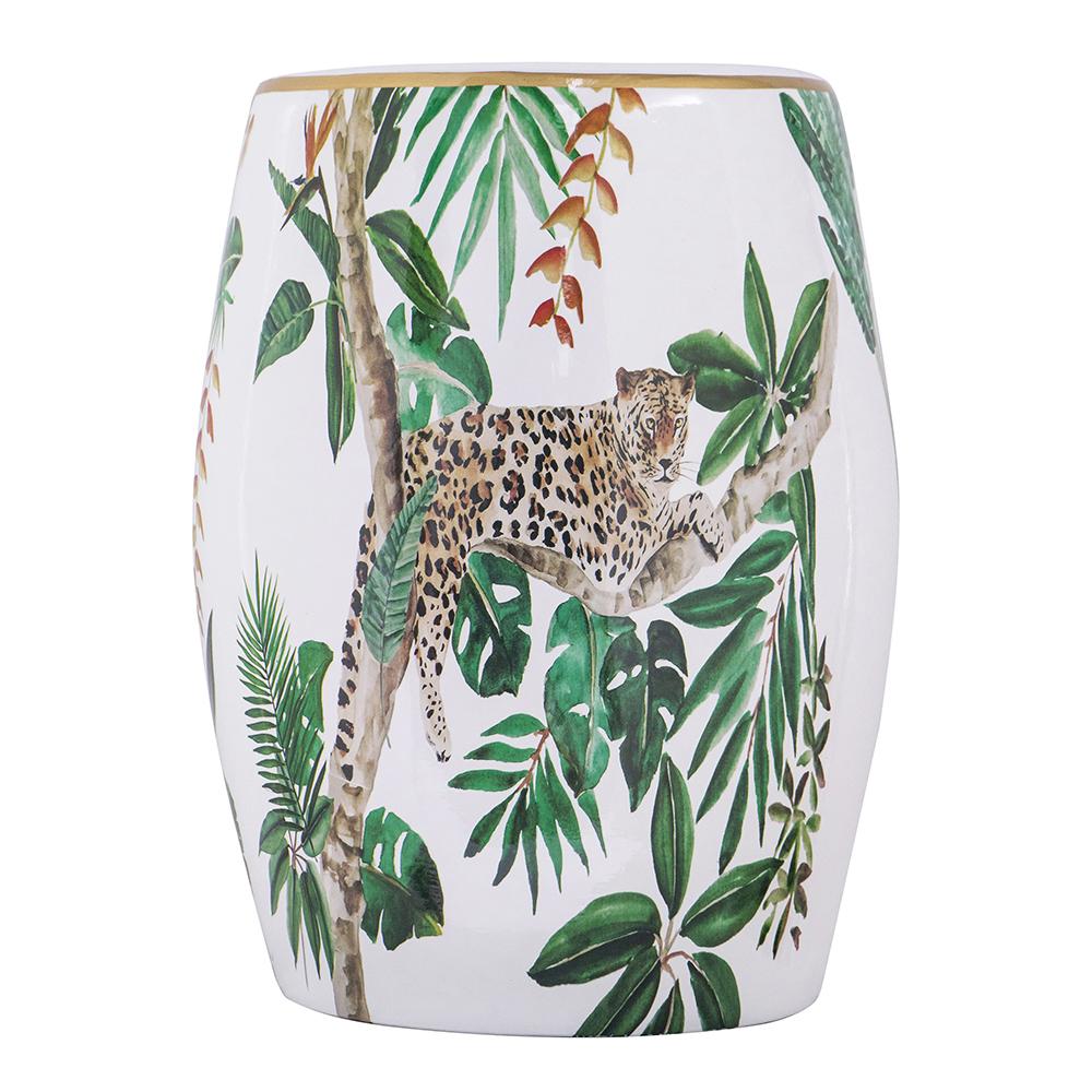 LEOPARD CERAMIC STOOL 5