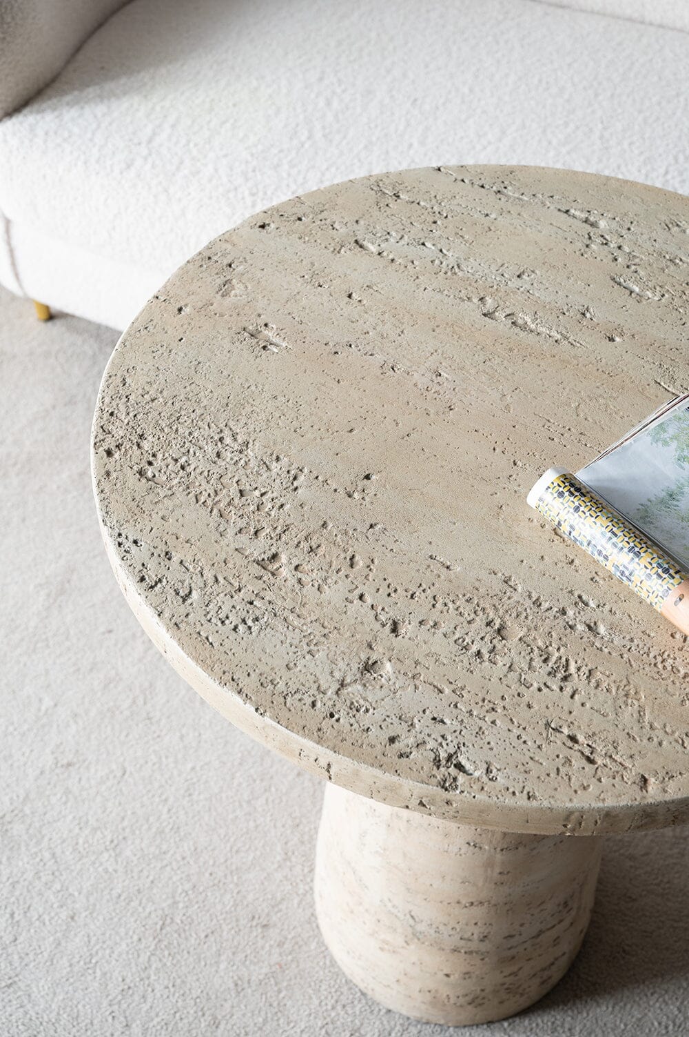 LOGAN CEMENT ROUND SIDE TABLE 6