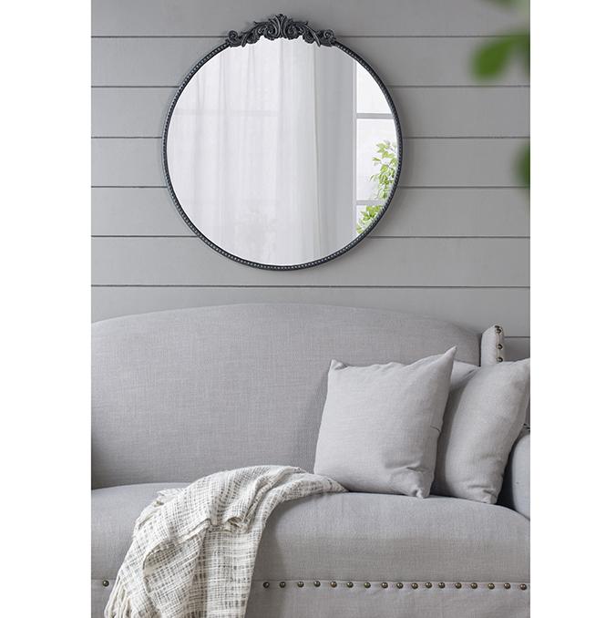 ROUND ORNATE METALLIC WALL MIRROR 8