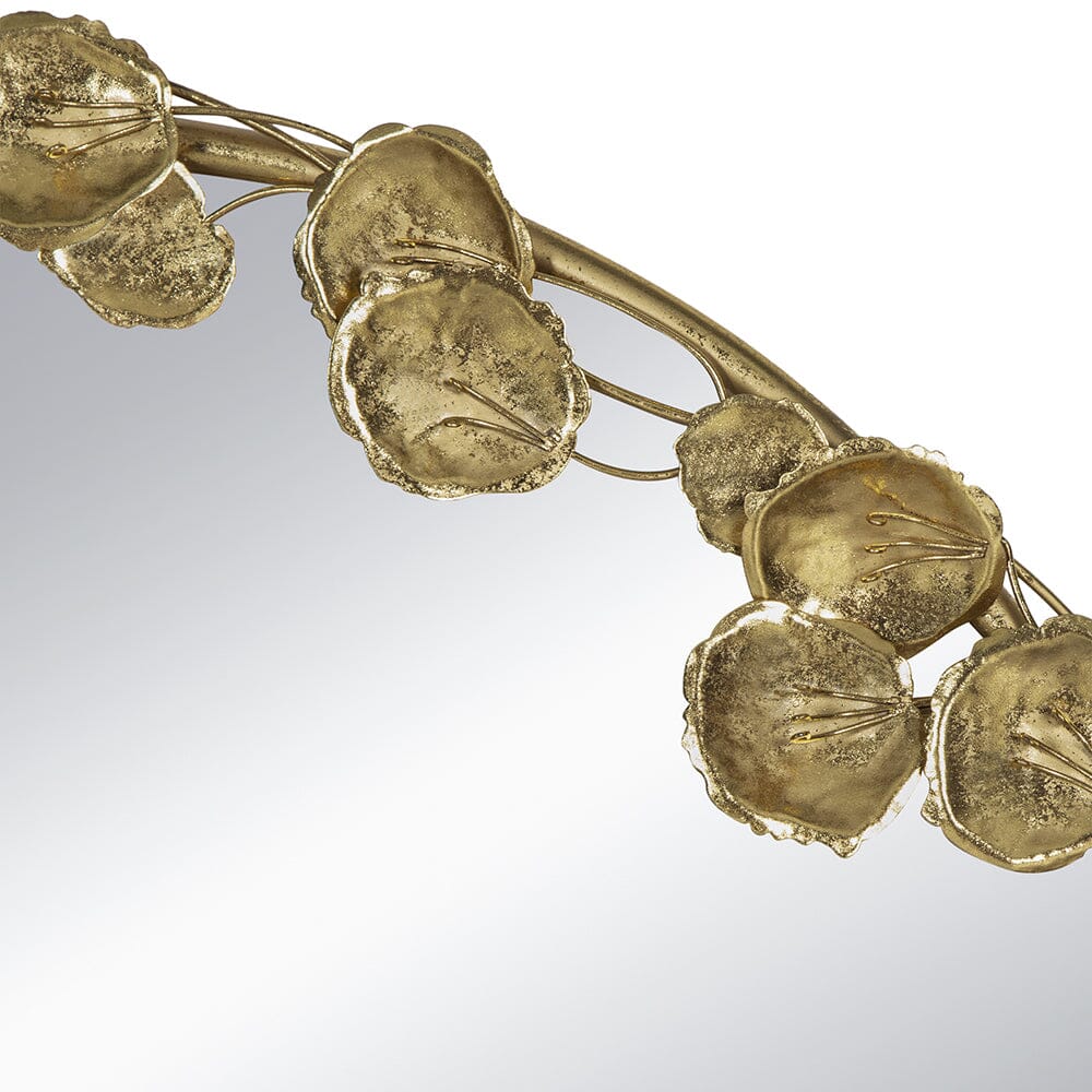 GOLD LEAF DESIGNER WALL MIRROR 4