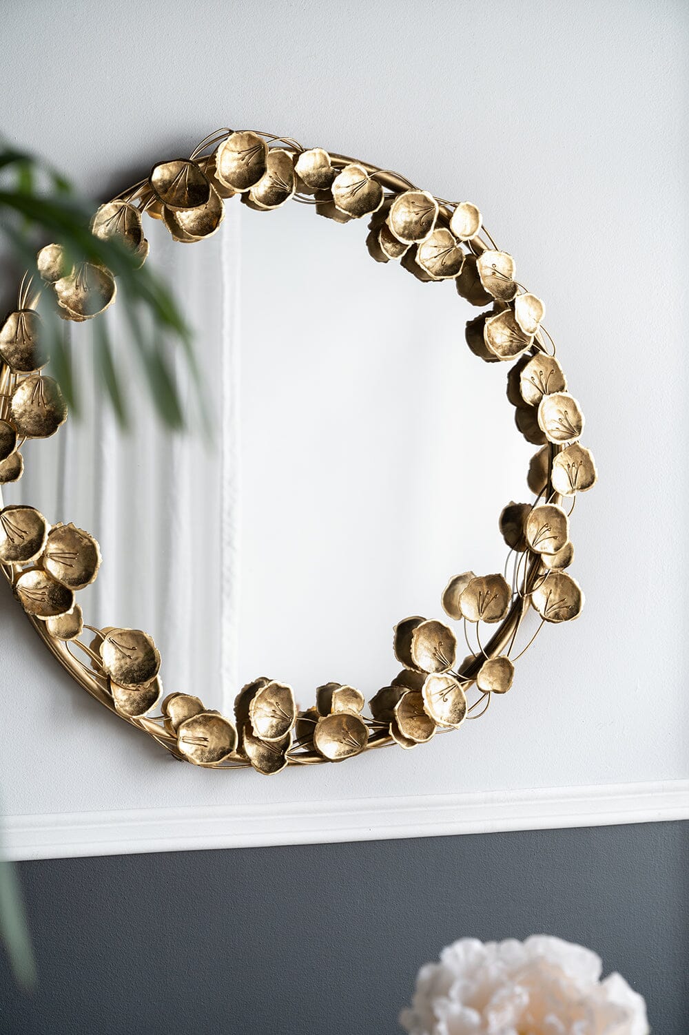 GOLD LEAF DESIGNER WALL MIRROR 7