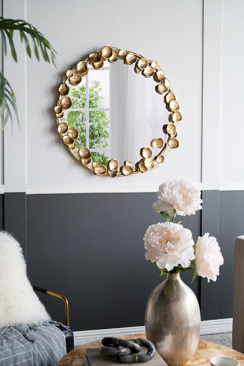 GOLD LEAF DESIGNER WALL MIRROR 9