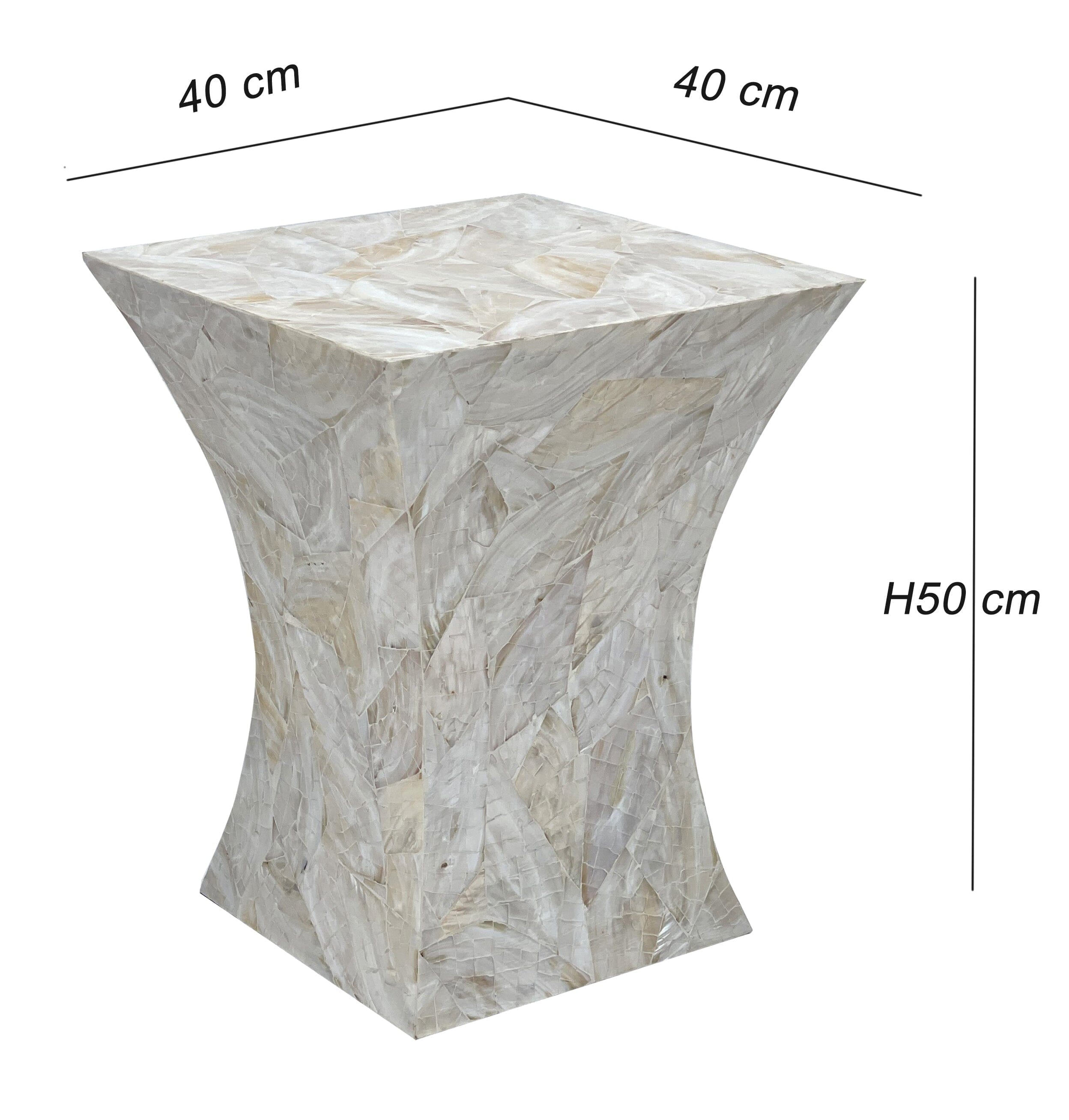GLEESON MOTHER OF PEARL HAND MADE SIDE TABLE 7