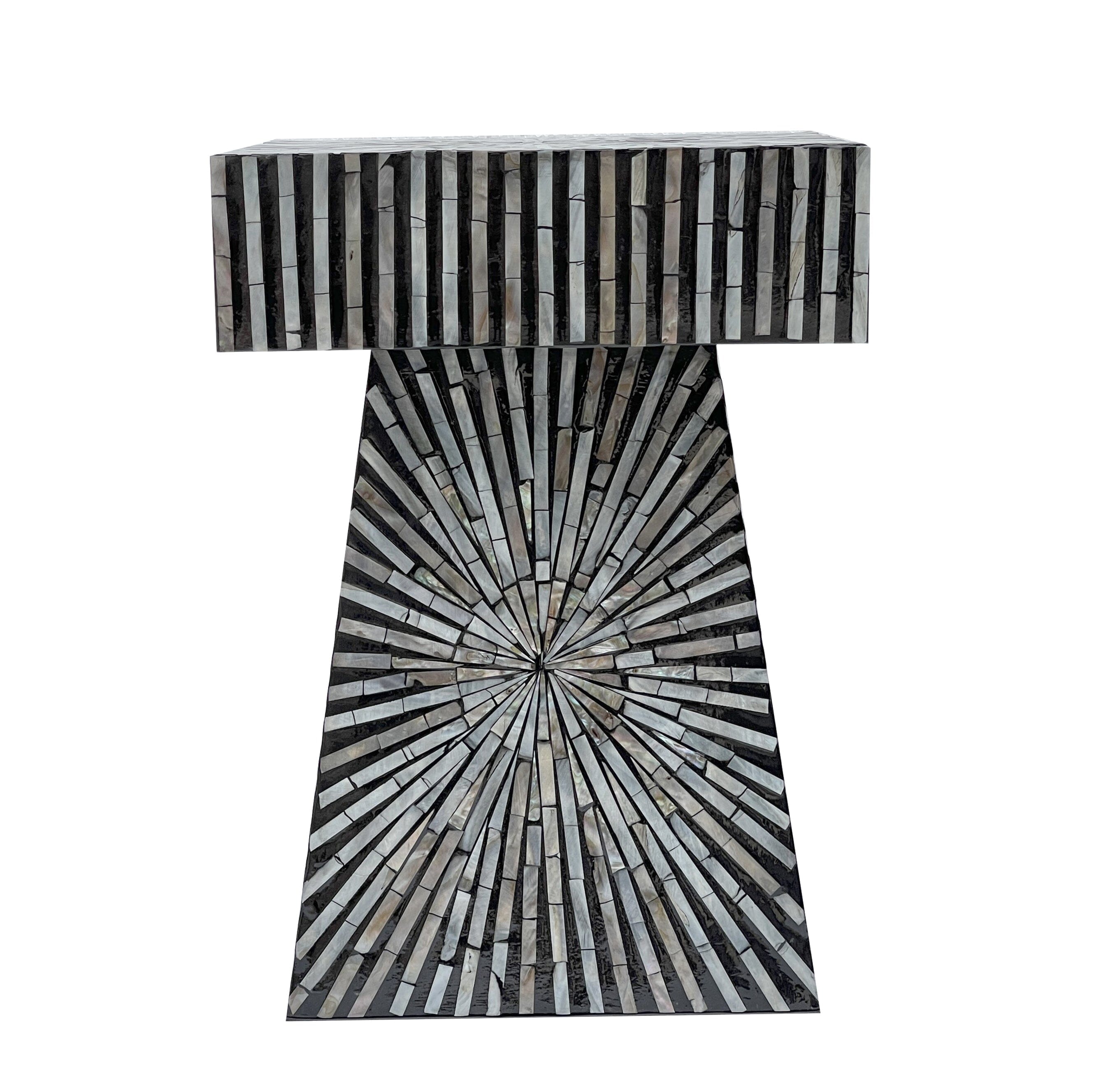PYRAMID MOTHER OF PEARL HAND MADE SIDE TABLE 4