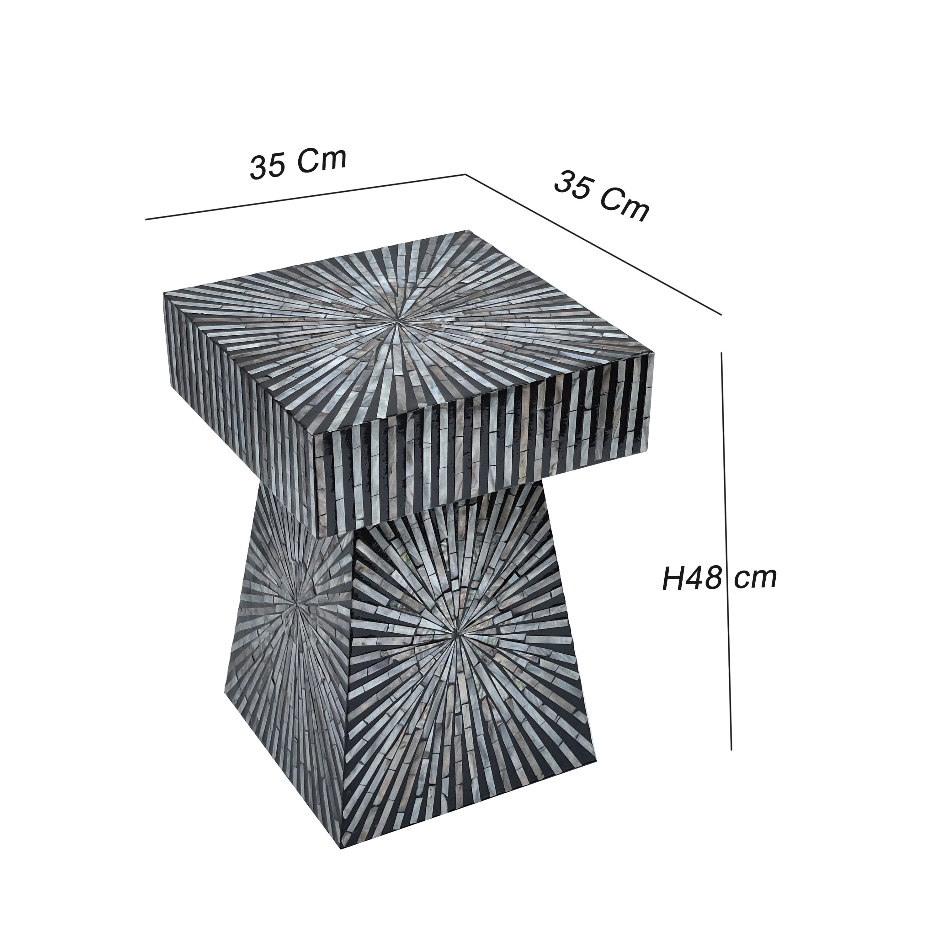 PYRAMID MOTHER OF PEARL HAND MADE SIDE TABLE 6