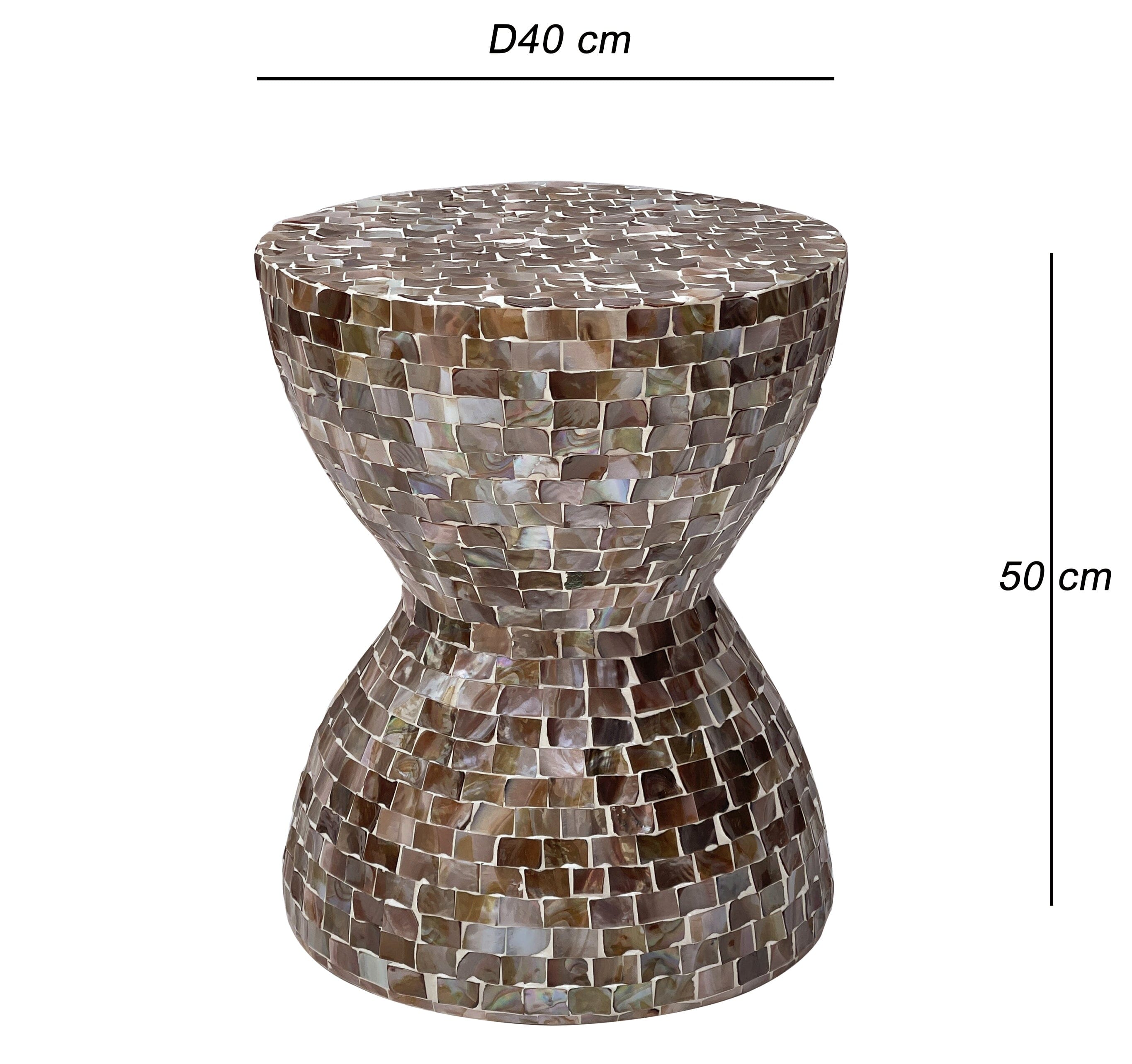 TONED MOTHER OF PEARL STOOL/SIDE TABLE 6