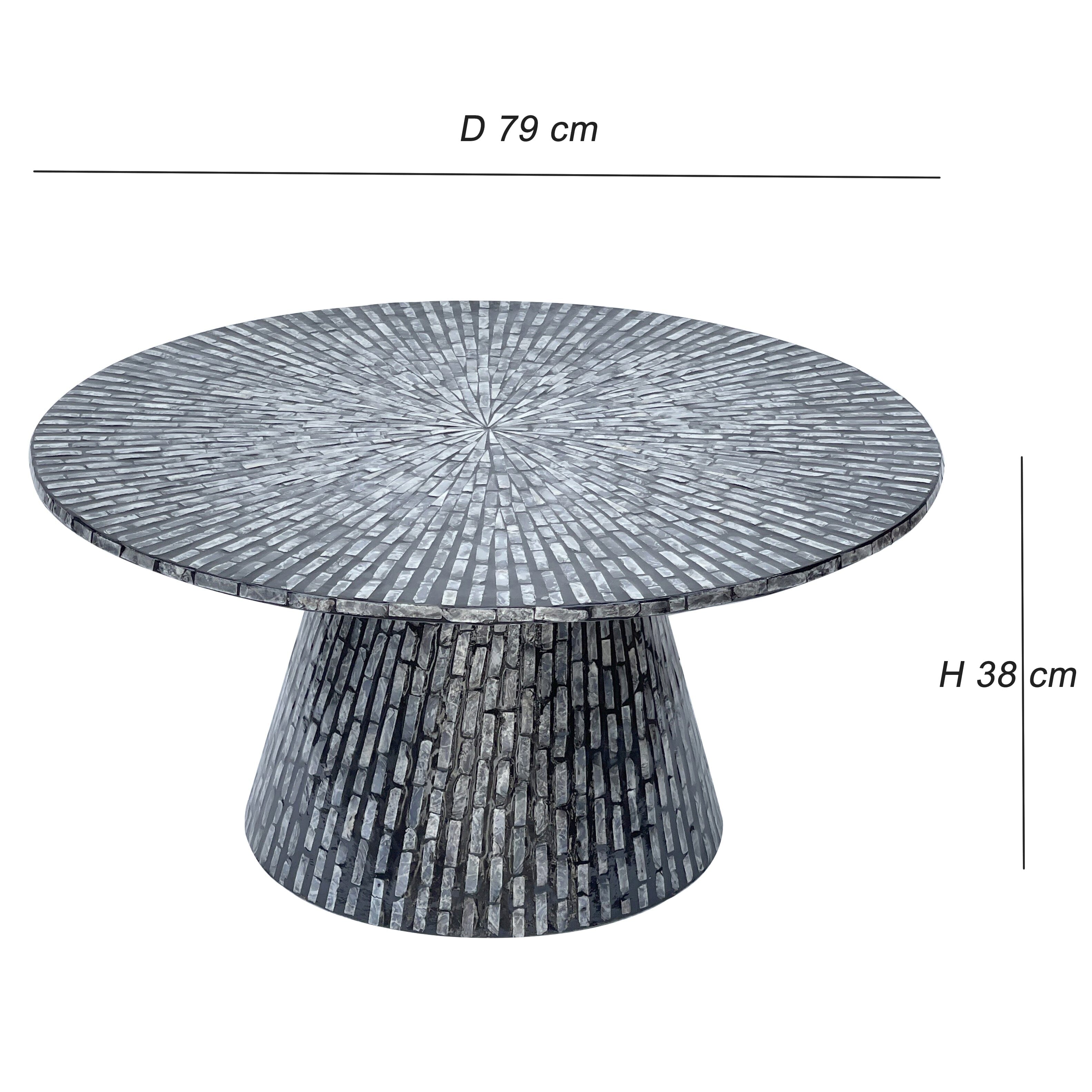 TRIDENT MOTHER OF PEARL HAND MADE COFFEE TABLE 6