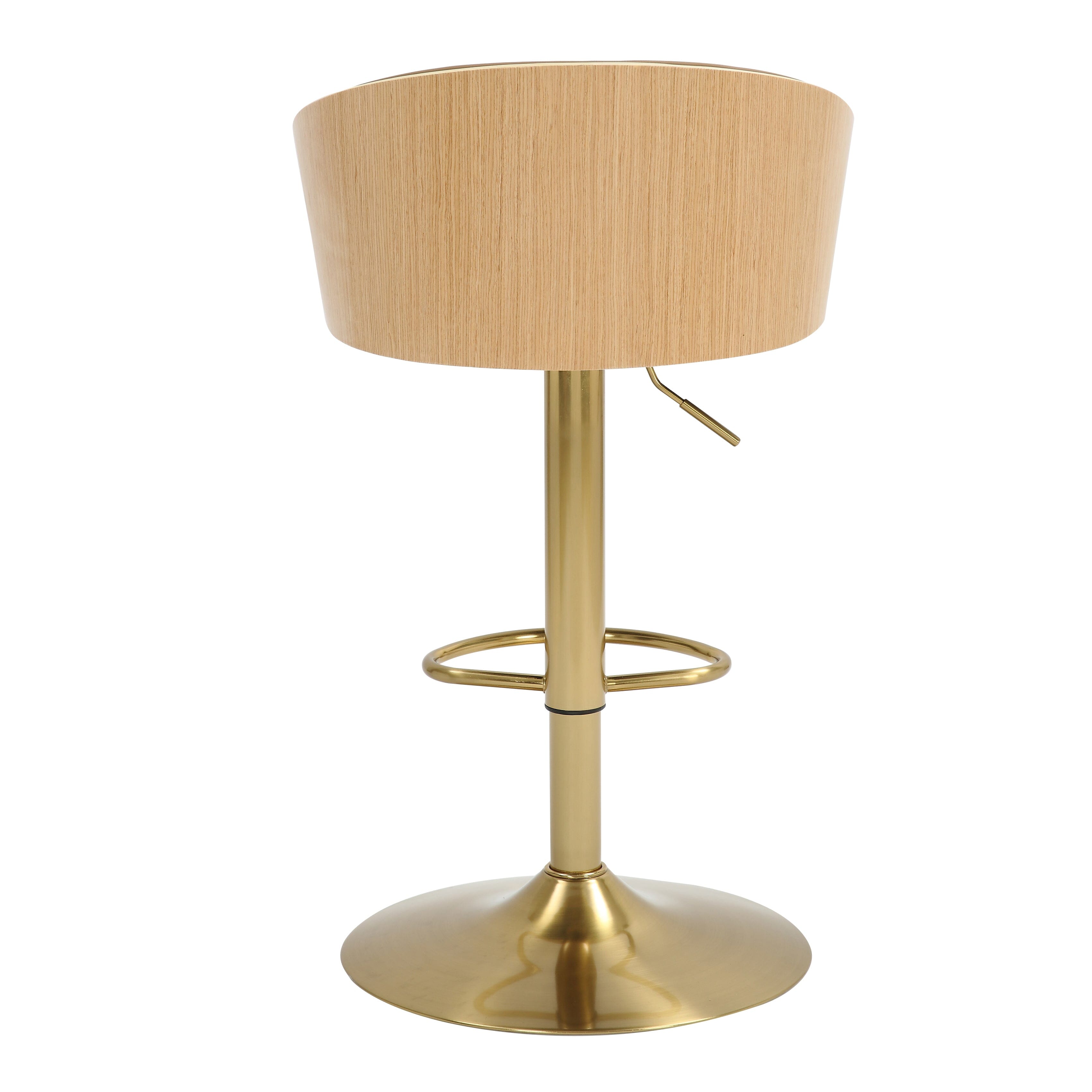 JENSEN GOLD GAS LIFT BAR STOOL 4