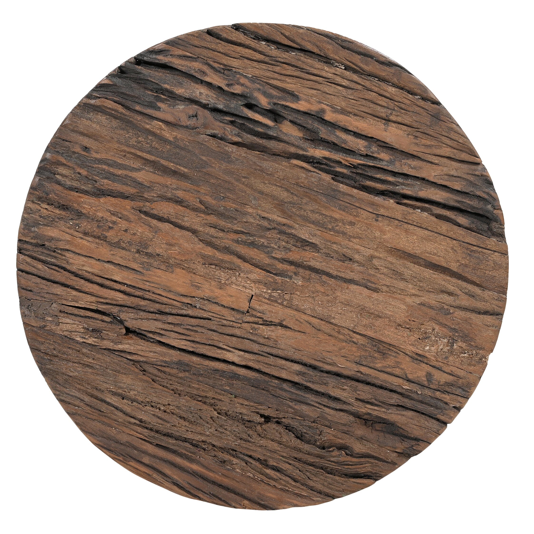 INVERTED WOOD AND IRON SIDE TABLE 4