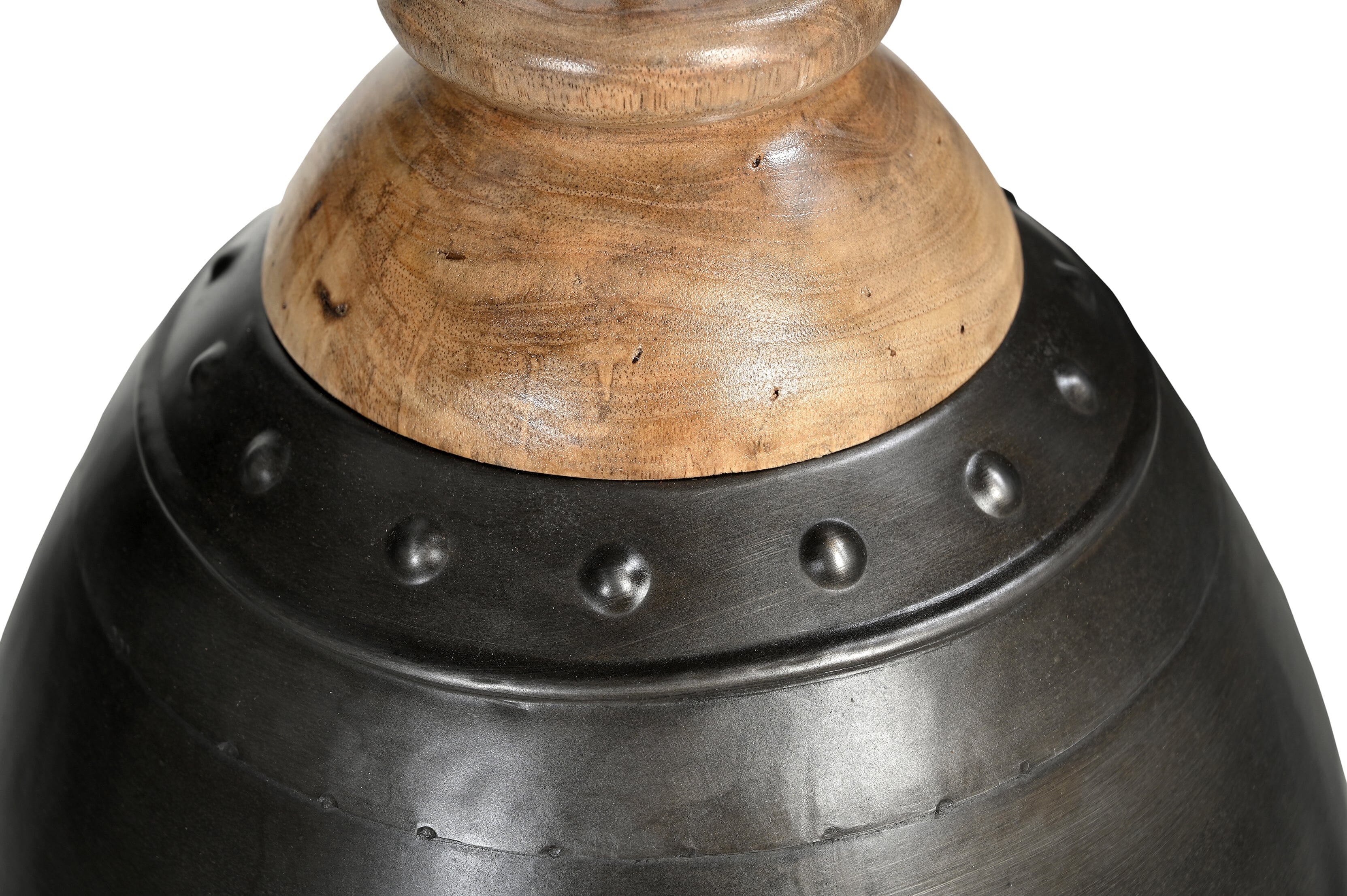 WASHED IRON AND WOOD LAMPSHADE 3