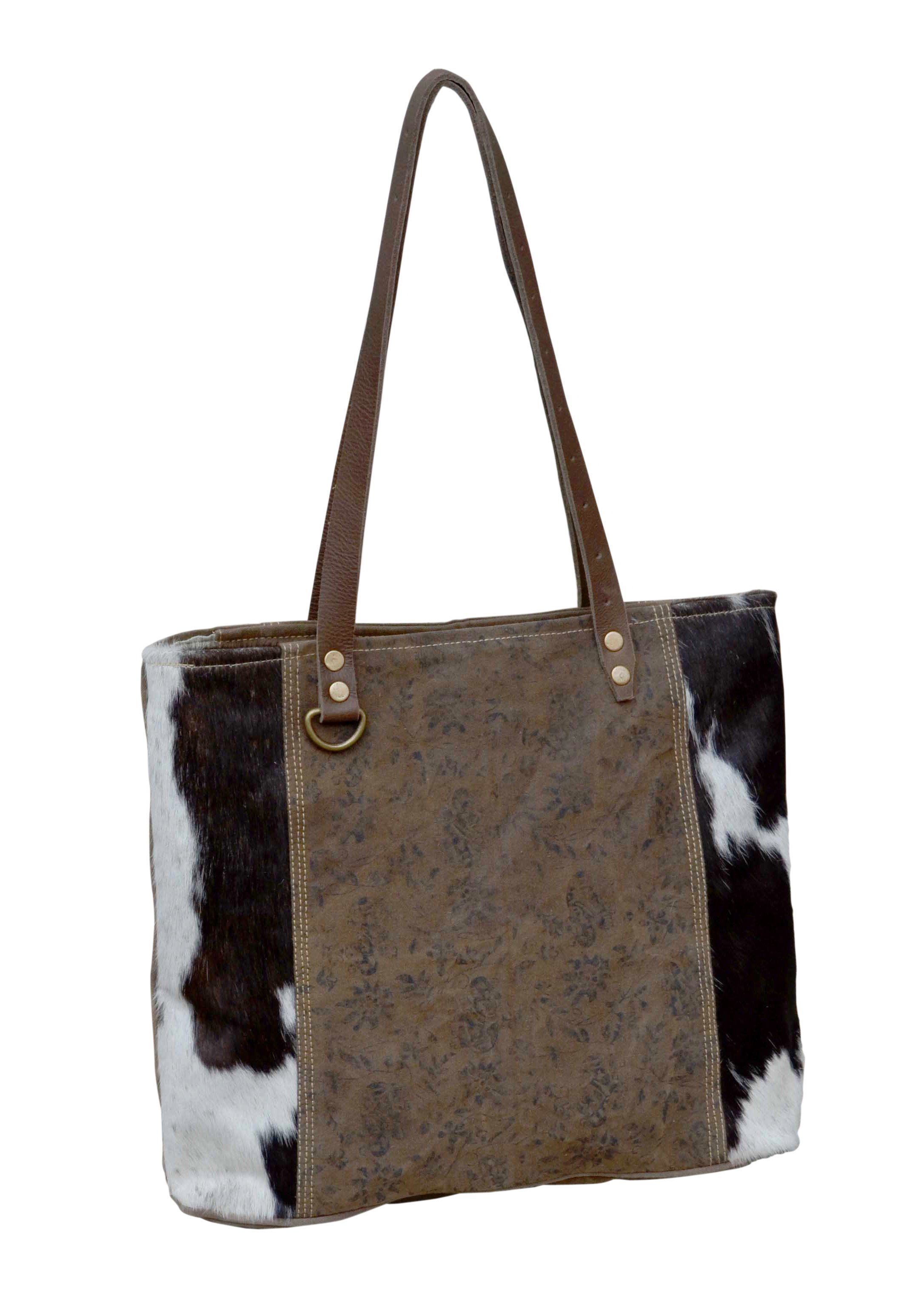 FLORAL COWHIDE BAG 3