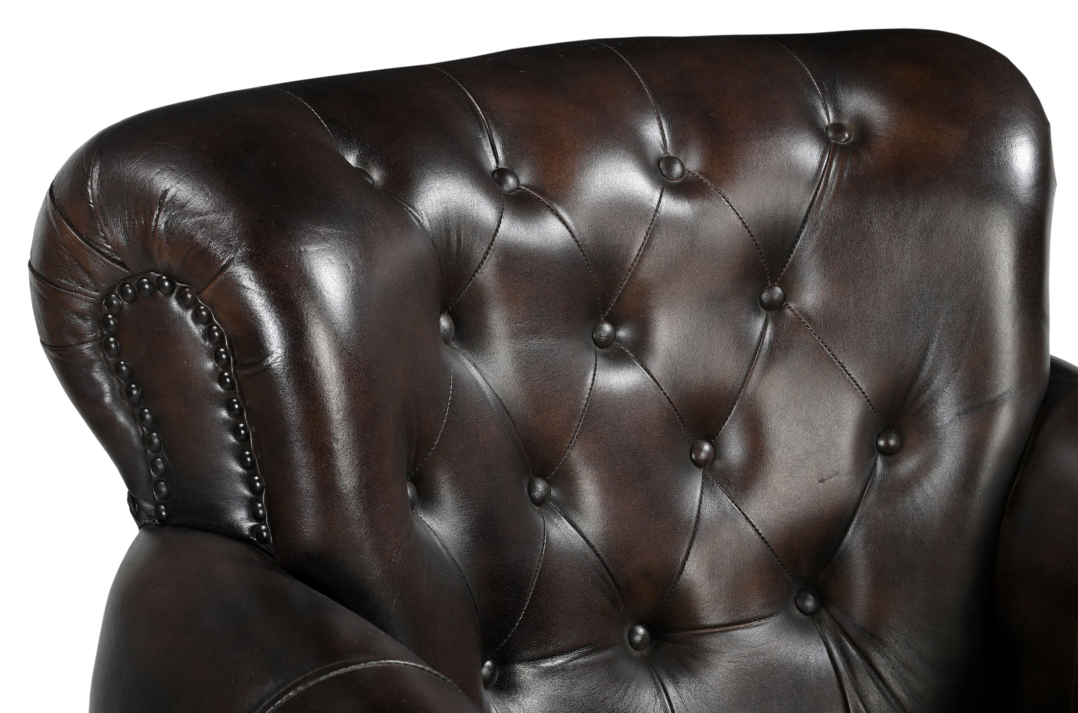 CHOCOLATE LEATHER ARMCHAIR 4