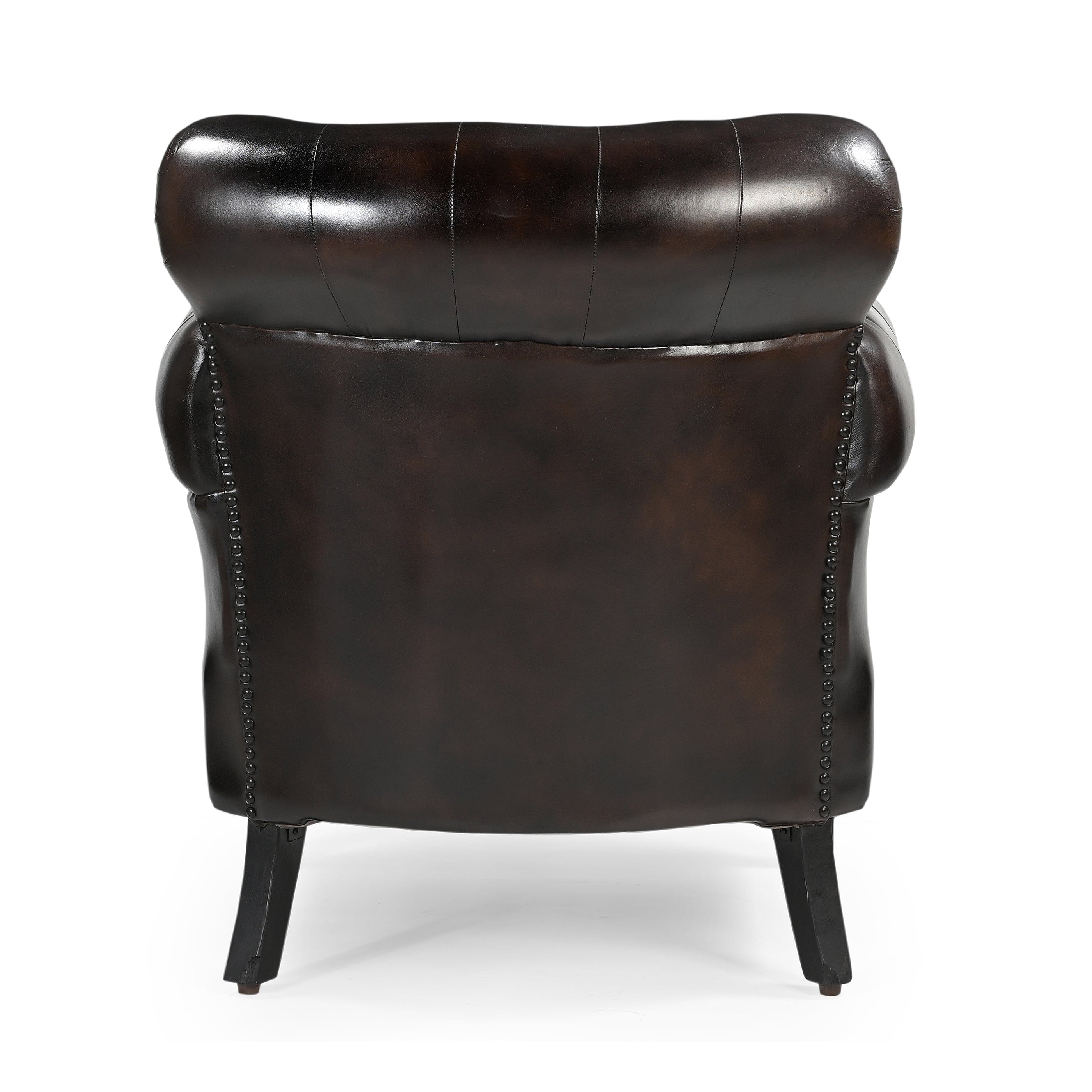 CHOCOLATE LEATHER ARMCHAIR 6
