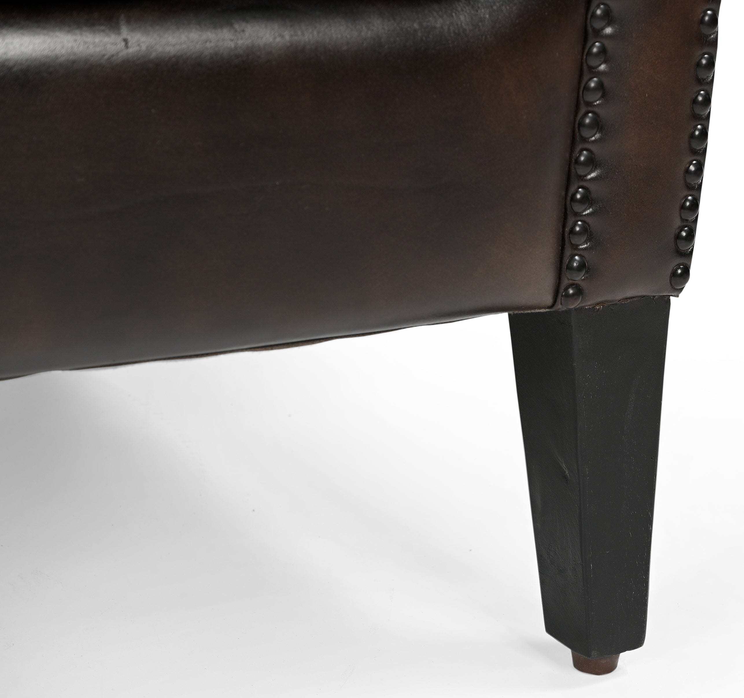 CHOCOLATE LEATHER ARMCHAIR 7