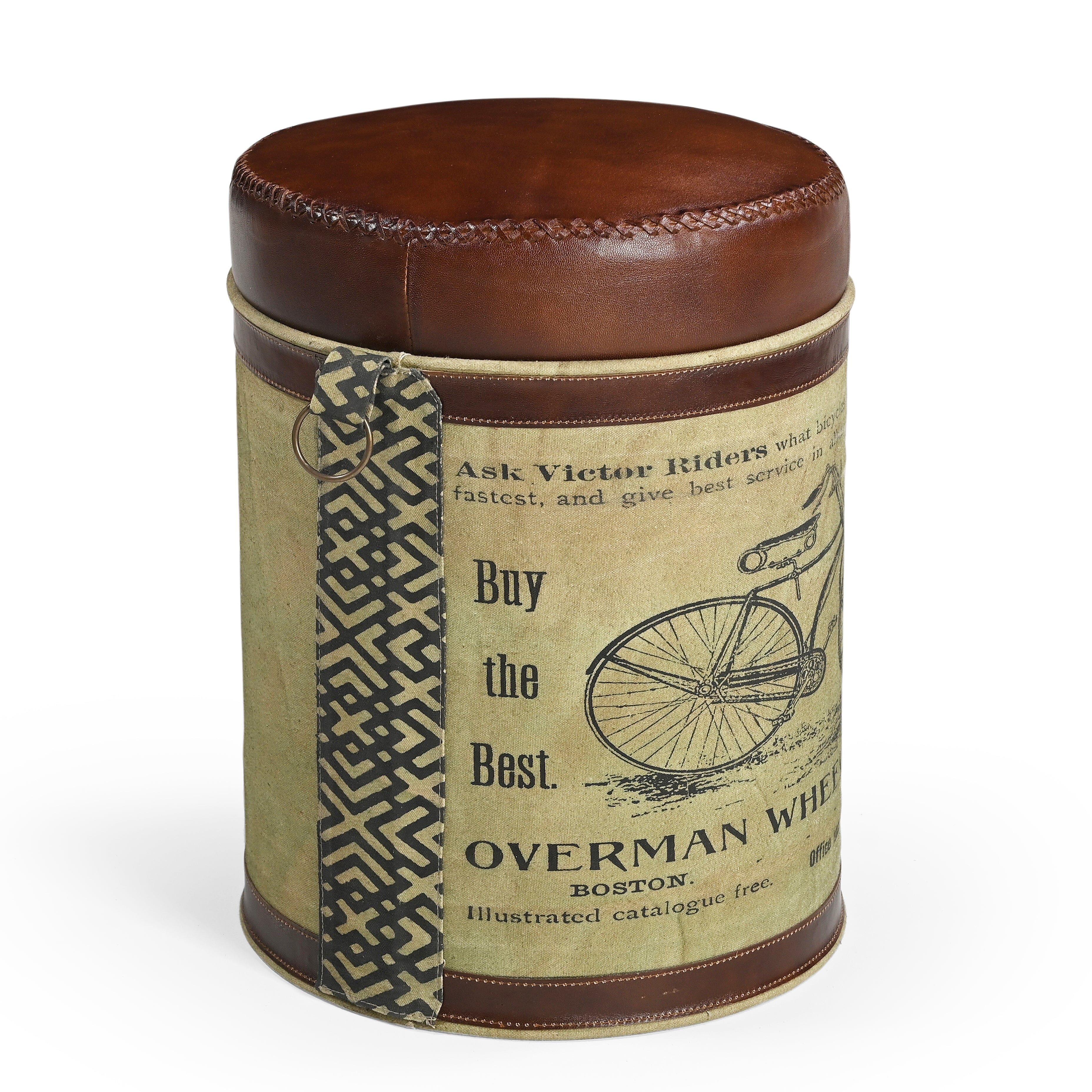 CYCLINDRICAL BICYCLE OTTOMAN