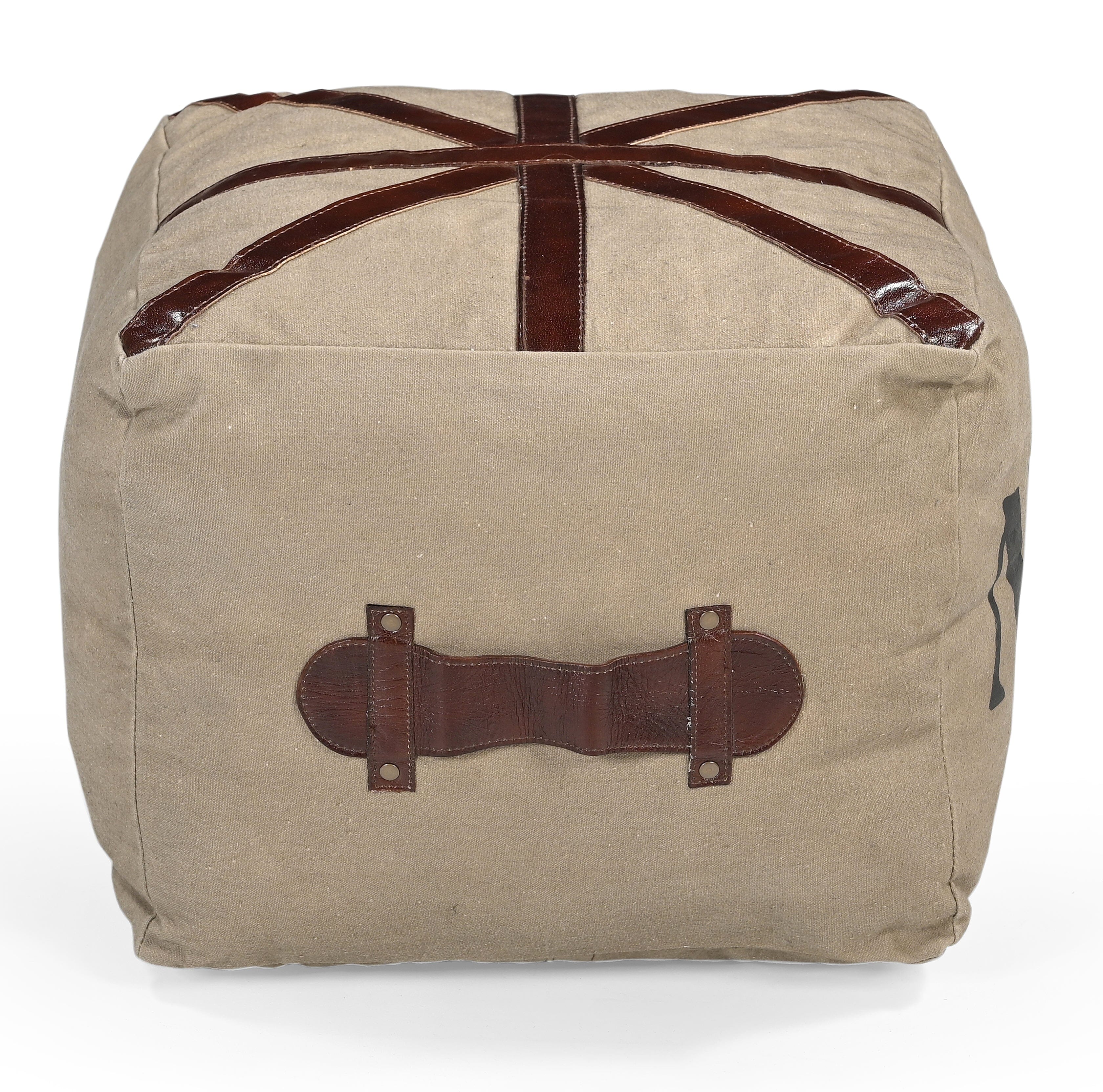 N0 6 SQUARE LEATHER OTTOMAN 4