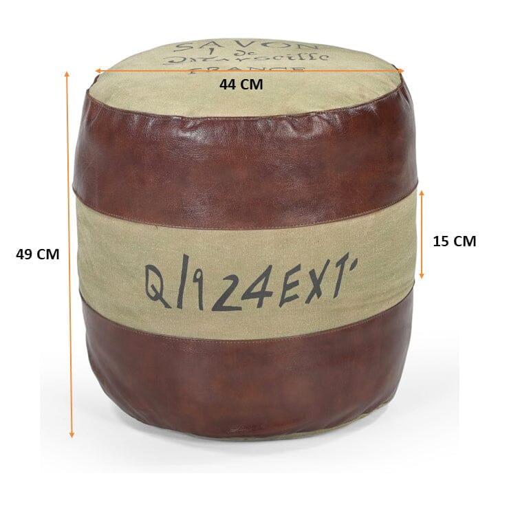 SAVON FRANCE ROUND HAND MADE OTTOMAN 6