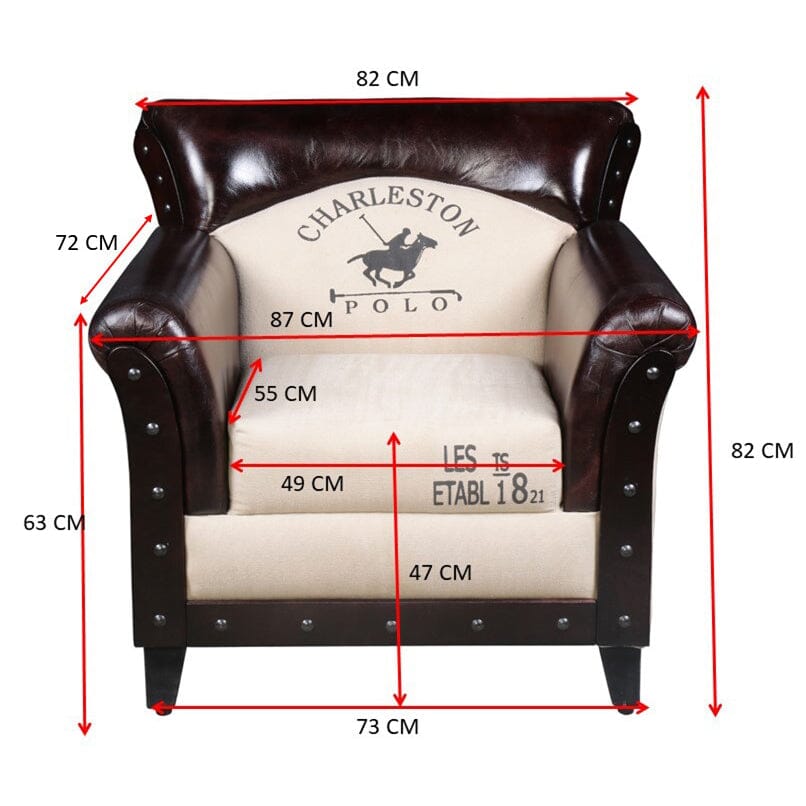 CHARLESTON POLO VINTAGE ARM CHAIR 9