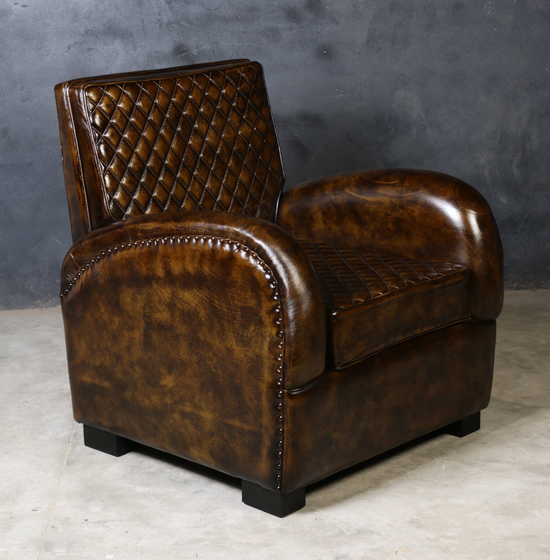 ARMSTRONG HAND MADE LEATHER ARM CHAIR 4