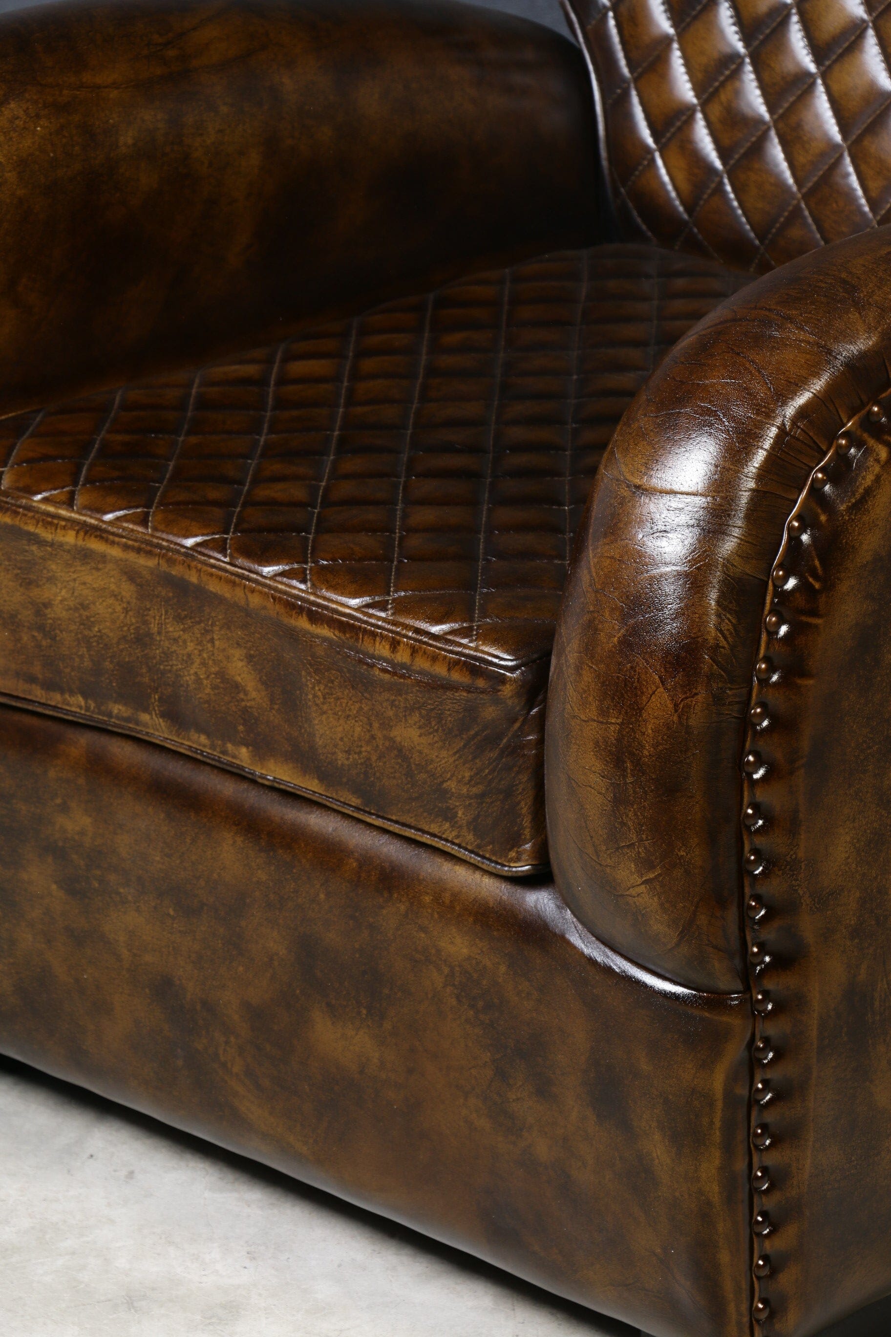 ARMSTRONG HAND MADE LEATHER ARM CHAIR 8