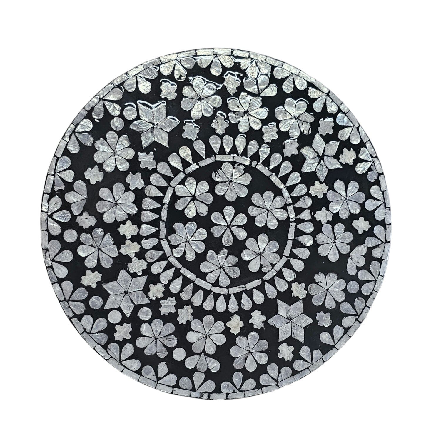 MOTHER OF PEARL MONOCHROME SPLENDOUR SIDE TABLE 3