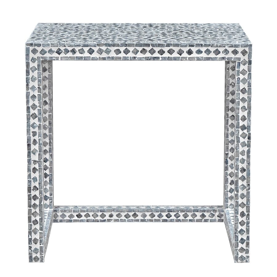 CLAIRE SHELL INLAY NESTING TABLES 7