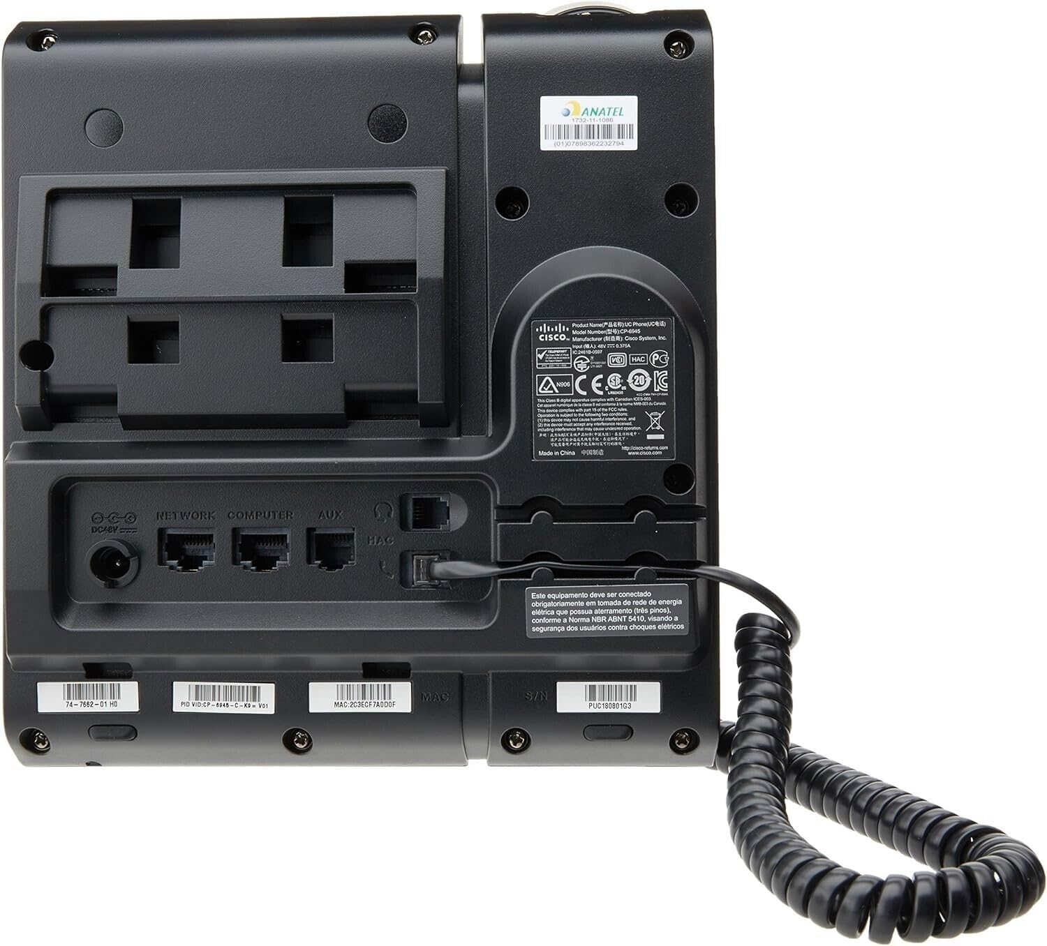 (Refurbished) Charcoal Standard Handset IP Phone (CP-6945) 3