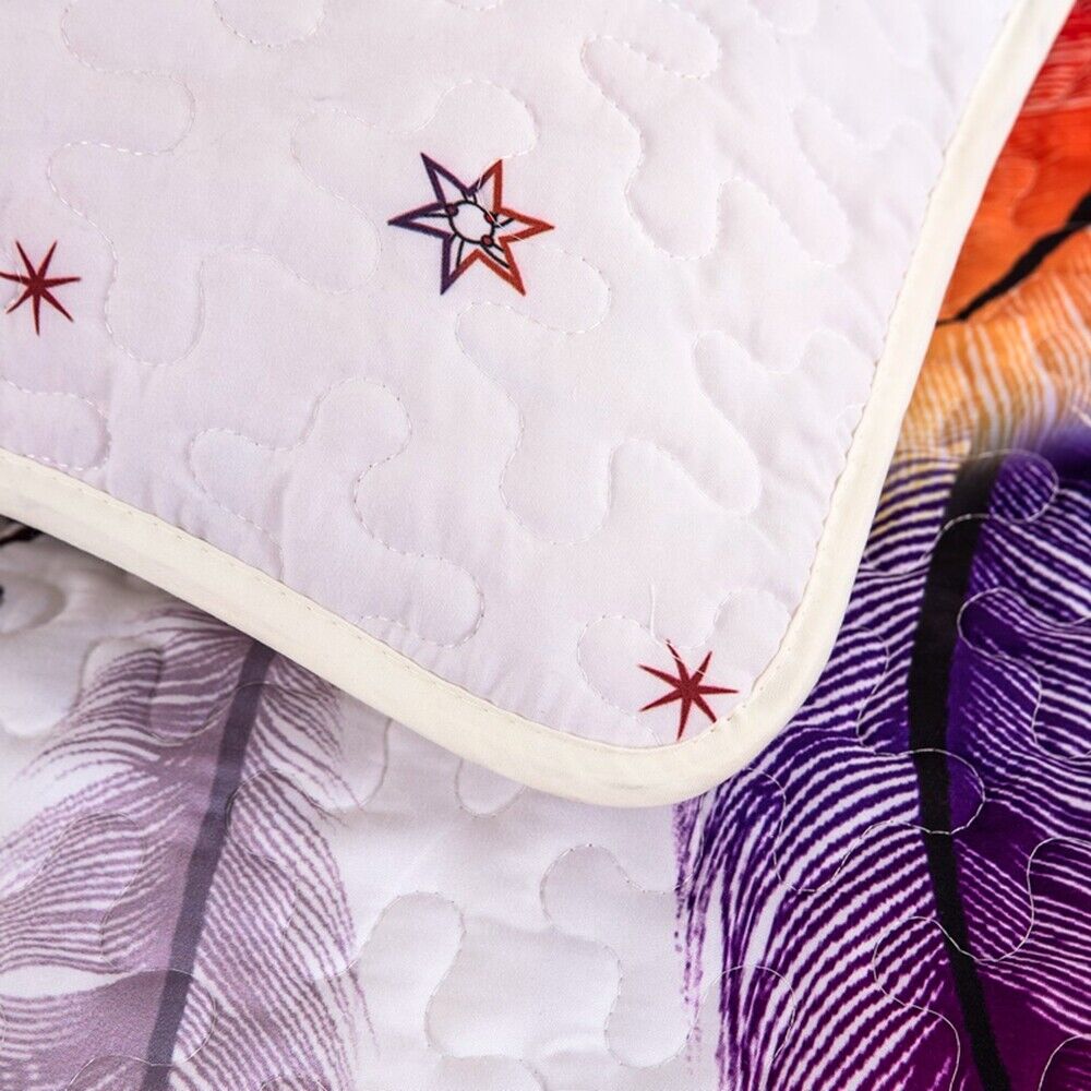 Radiant dreamcatcher white cultural 3 Pc Bedspread & Pillow Cover Set 4