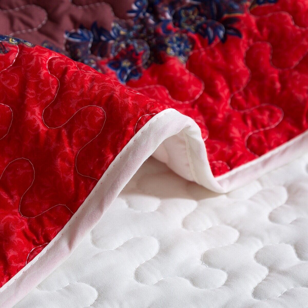 Rusty Boho floral Chic 3 Pc Bedspread & Pillow Cover Set 4