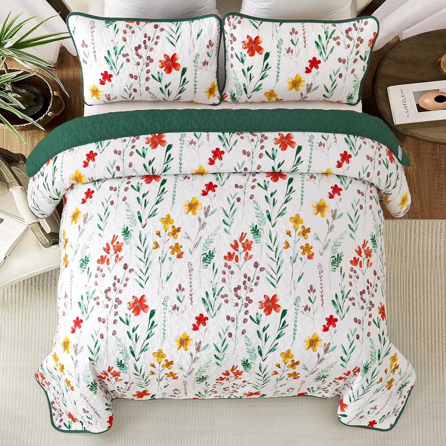 Enchanting Fields Cozy 3 Pc Bedspread & Pillow Cover Set