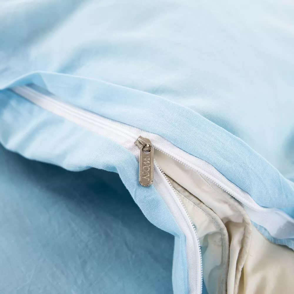 100% cotton Premium Doona Duvet Quilt Cover Set with Soft Pillowcases - Aqua-Double 7