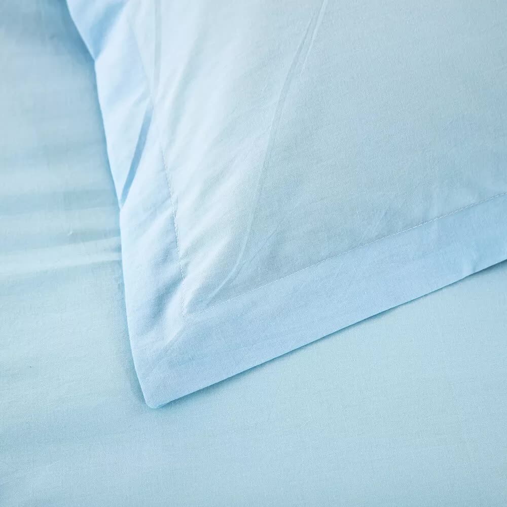 100% cotton Premium Doona Duvet Quilt Cover Set with Soft Pillowcases - Aqua-King 5