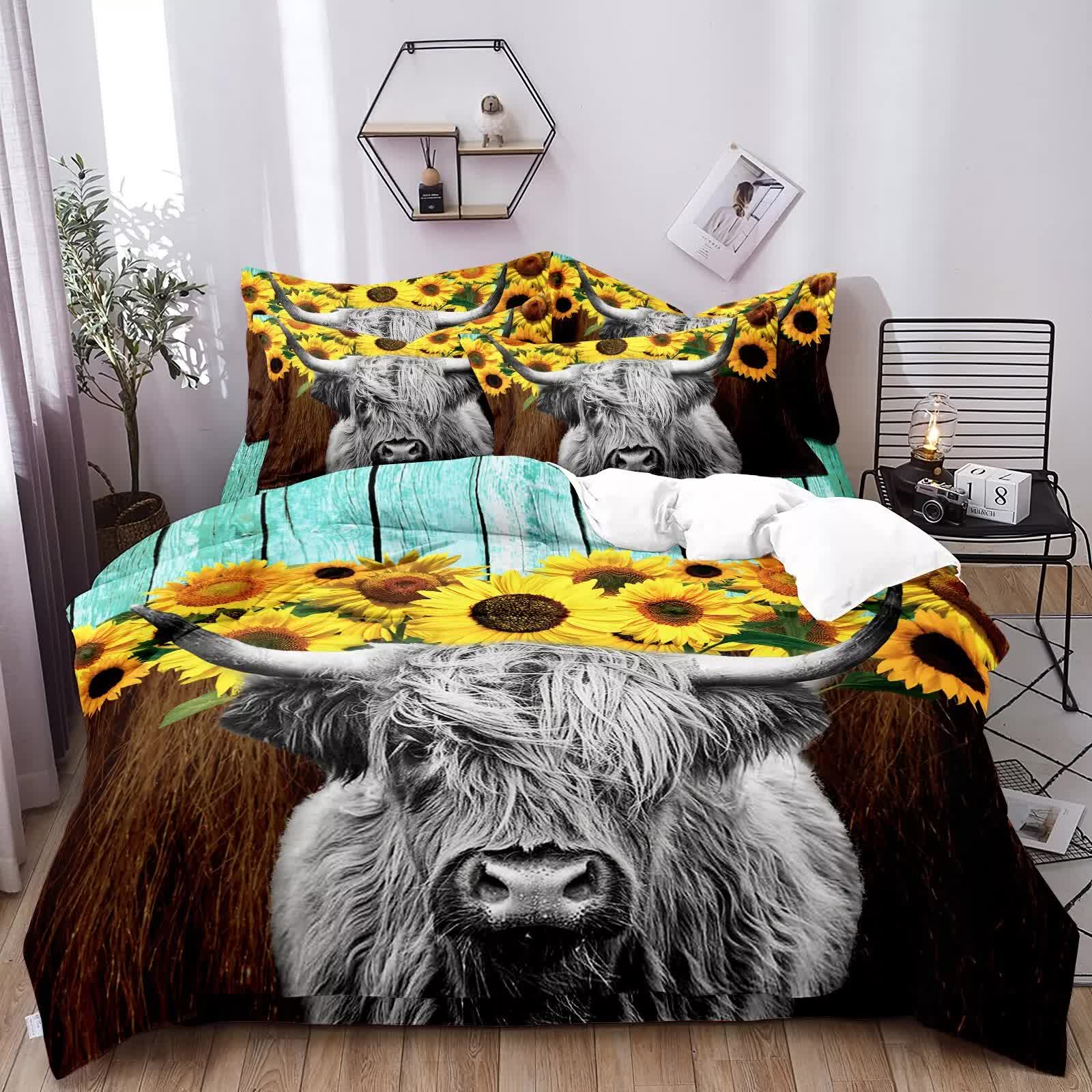 Nature-Inspired Floral Duvet Cover Set - Hypoallergenic Fabric-Double 10