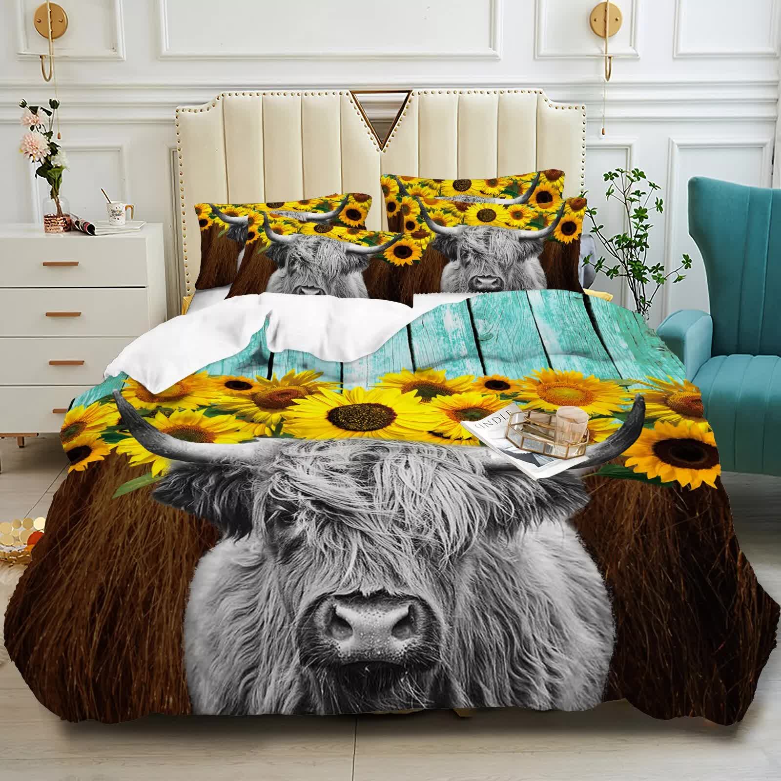 Nature-Inspired Floral Duvet Cover Set - Hypoallergenic Fabric-King 7